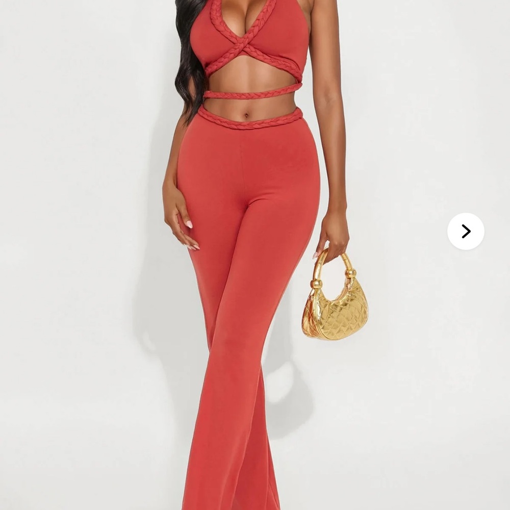 Elegant Red Women's Jumpsuit